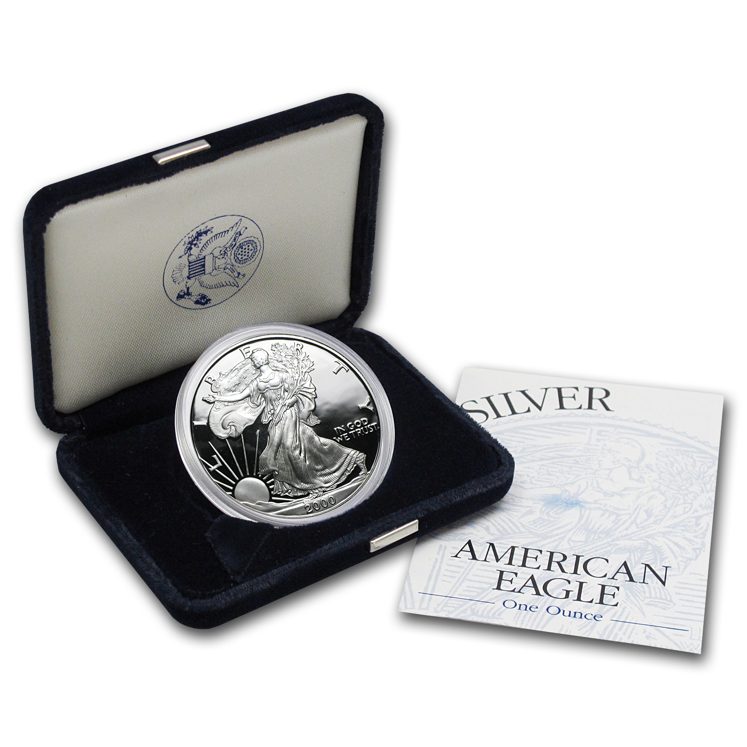 Buy 2000 P 1 oz Proof Silver Eagle with Box & COA | APMEX