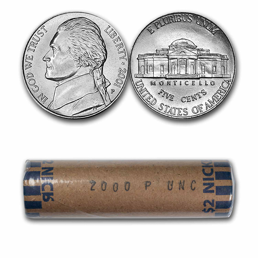 Buy 2000-P Jefferson Nickel 40-Coin Roll BU | APMEX