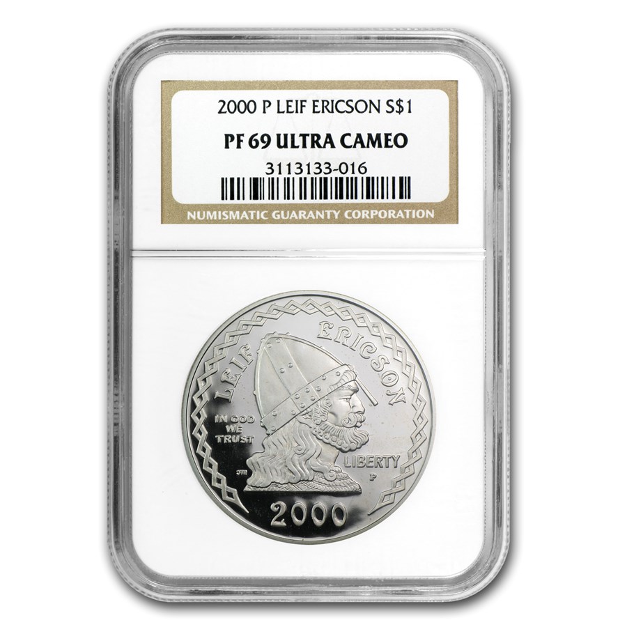 2000-P Leif Ericson $1 Silver Commem PF-69 NGC