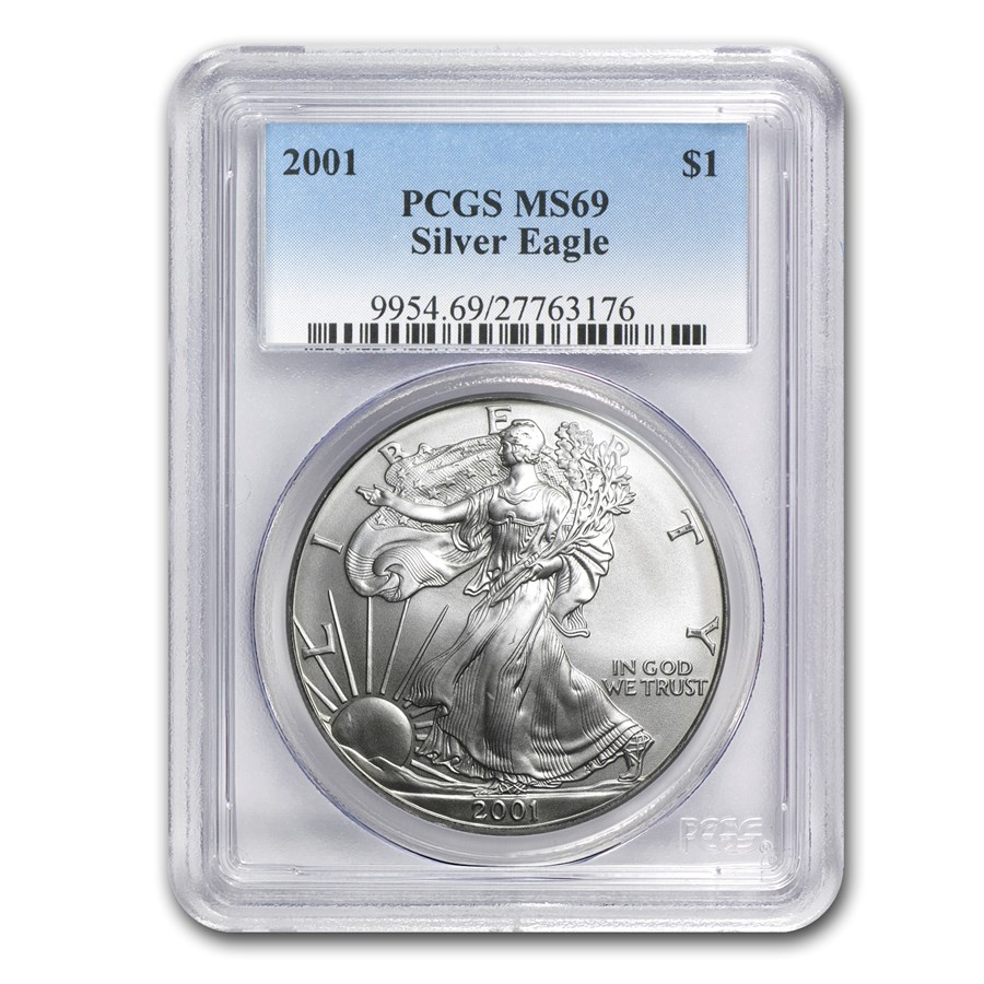 2001 American Silver Eagle MS-69 PCGS