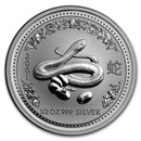 2001 Australia 1/2 oz Silver Year of the Snake BU (Series I)