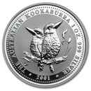 2001 Australia 1 oz Silver Kookaburra BU