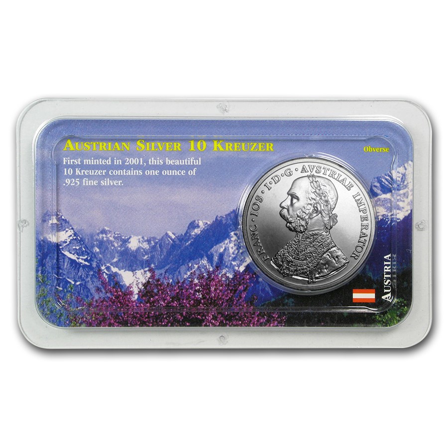 2001 Austria Silver 10 Kreuzer BU
