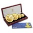 2001 GB 4-Coin Gold Britannia Proof Set (w/Box & COA)
