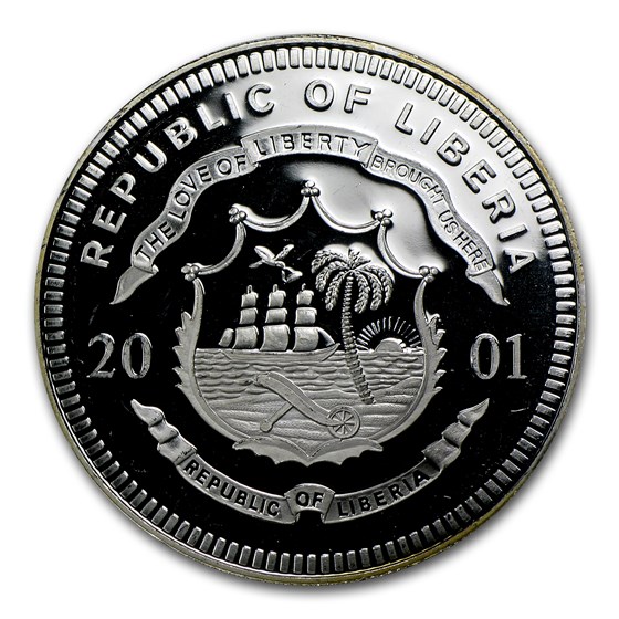 Buy 2001 Liberia Silver $20 Cuban Missile Crisis Proof Details | APMEX