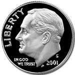 2001-S Silver Roosevelt Dime Gem Proof