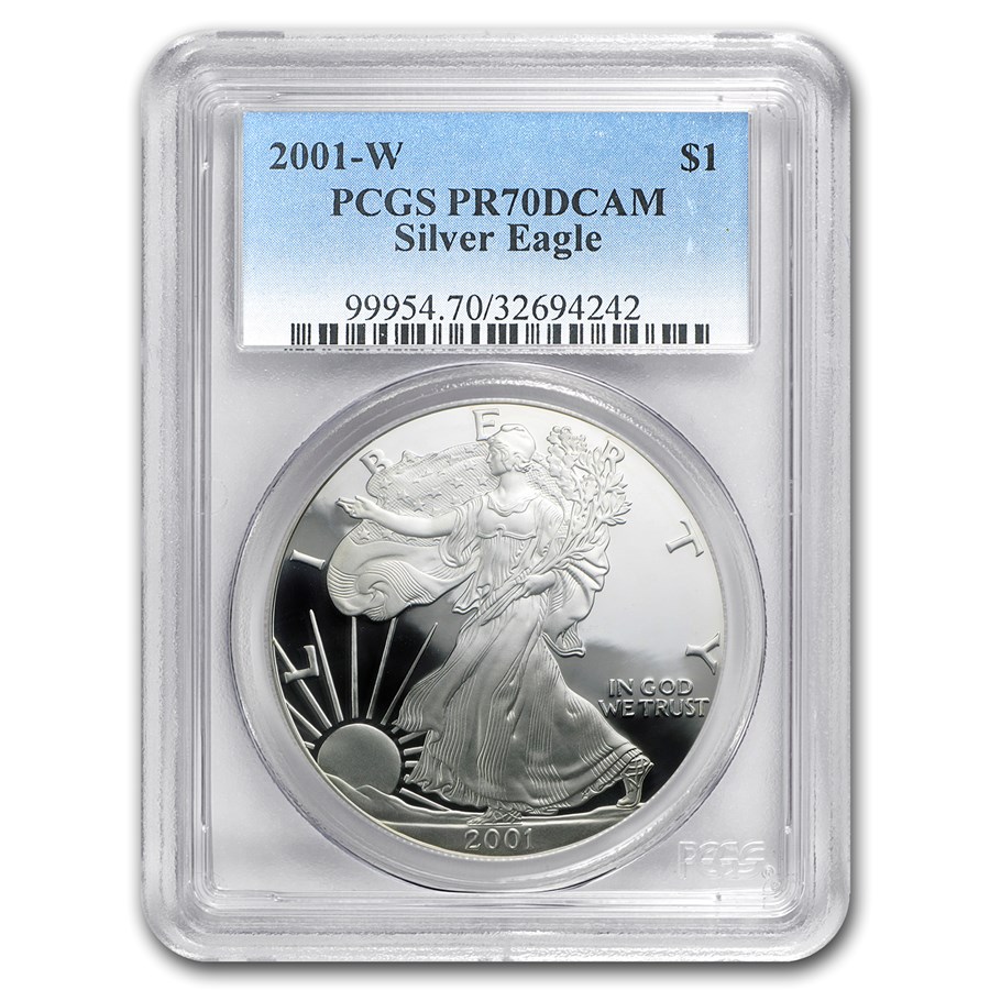 2001-W Proof American Silver Eagle PR-70 PCGS