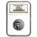 2002 1/2 oz American Platinum Eagle MS-69 NGC