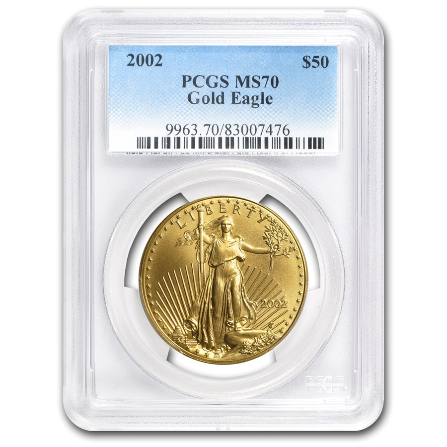 2002 1 oz American Gold Eagle MS-70 PCGS