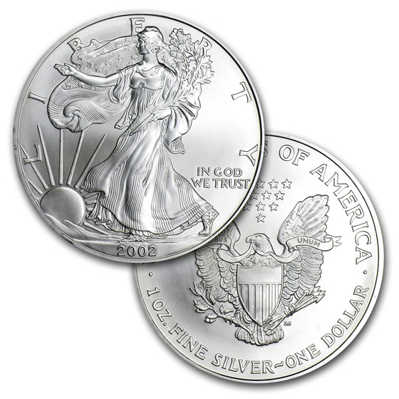 Buy 2002 1 oz American Silver Eagles (20-Coin MintDirect® Tube) | APMEX