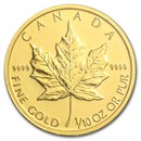 2002 Canada 1/10 oz Gold Maple Leaf BU