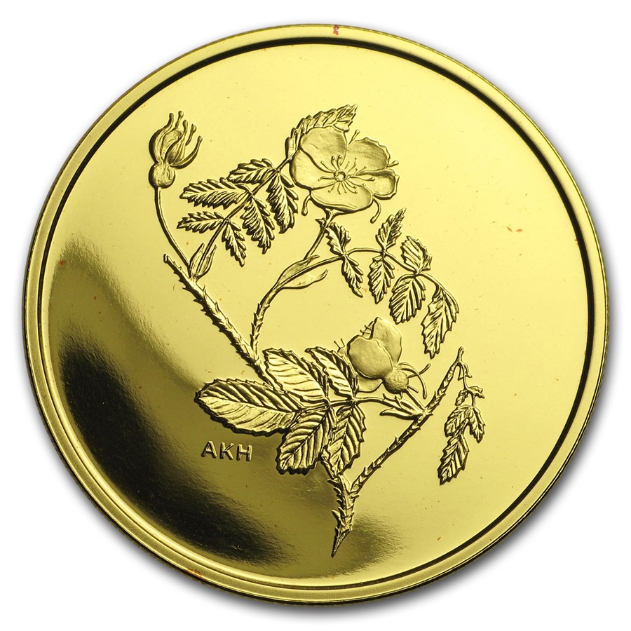 2002 Canada Gold $350 Wild Roses of Alberta Proof (No Box & COA)