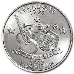 2002-D Tennessee State Quarter BU