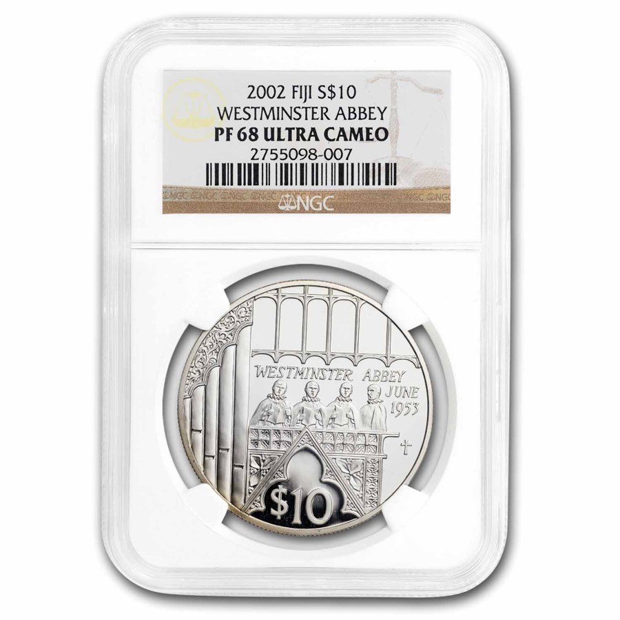 2002 Fiji Silver 10 Dollars PF-68 Ultra Cameo NGC