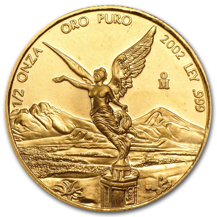 2002 Mexico 1/2 oz Gold Libertad BU