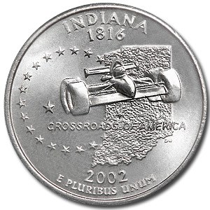 2002-P Indiana State Quarter BU