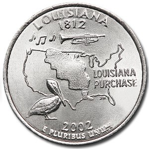 2002-P Louisiana State Quarter BU