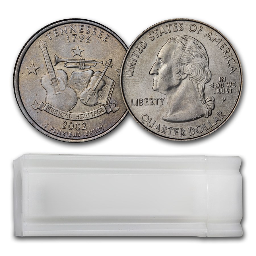 2002-P Tennessee Statehood Quarter 40-Coin Roll BU