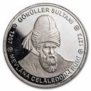 2002 Turkey Silver 10000000 Lira Mevlana Celaleddin I Rumi Proof