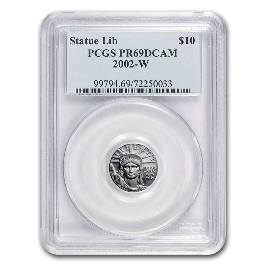 2002-W 1/10 oz Proof American Platinum Eagle PR-69 PCGS