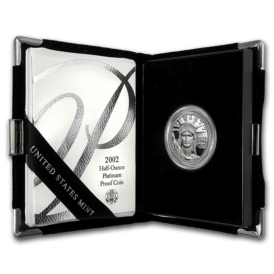 2002-W 1/2 oz Proof American Platinum Eagle (w/Box & COA)