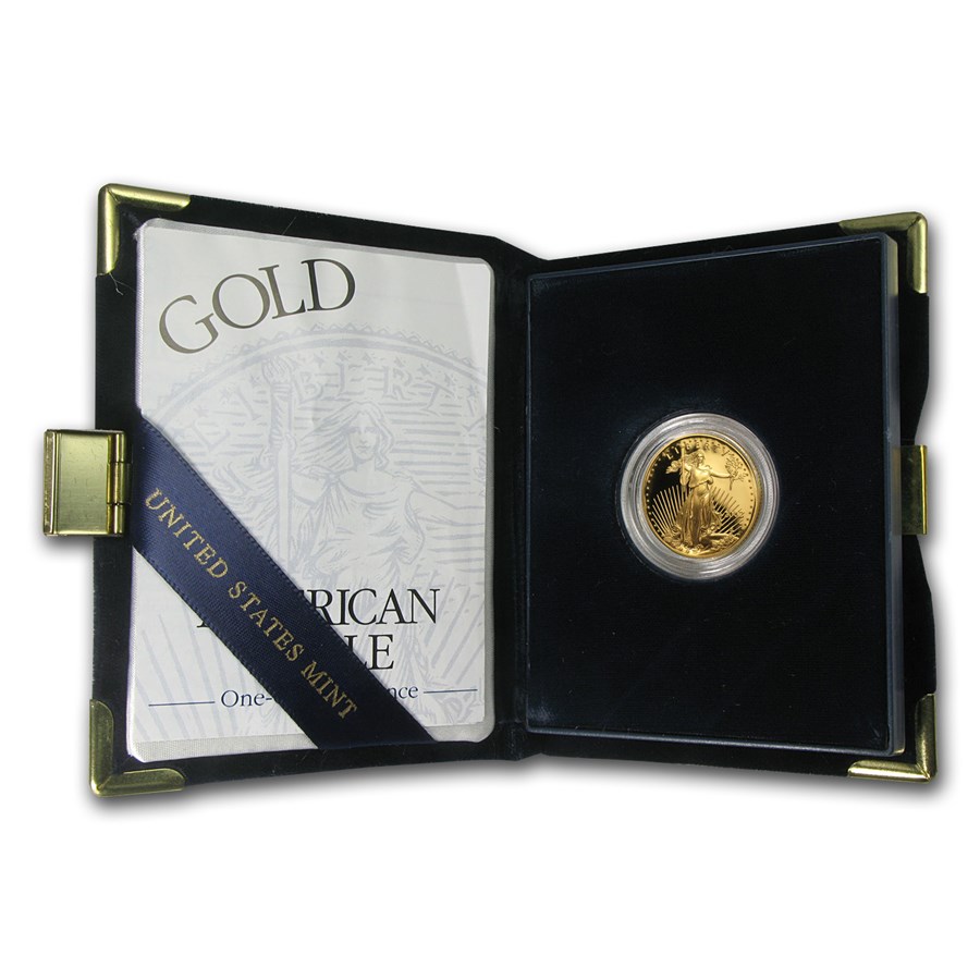 2002-W 1/4 oz Proof American Gold Eagle (w/Box & COA)