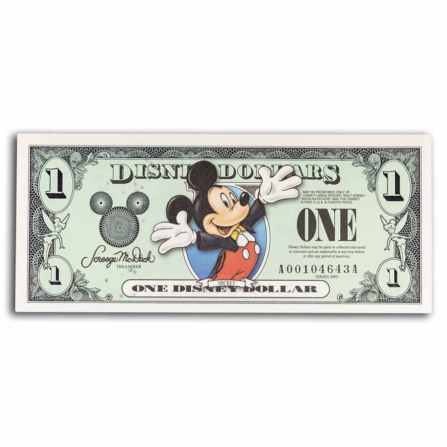 2003 $1.00 (AA) Mickey 2000 Outfit, Disneyland Resort CU (DIS#83)