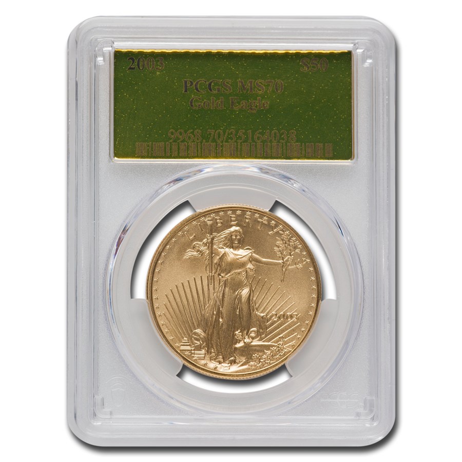 2003 1 oz American Gold Eagle MS-70 PCGS (Gold Foil)