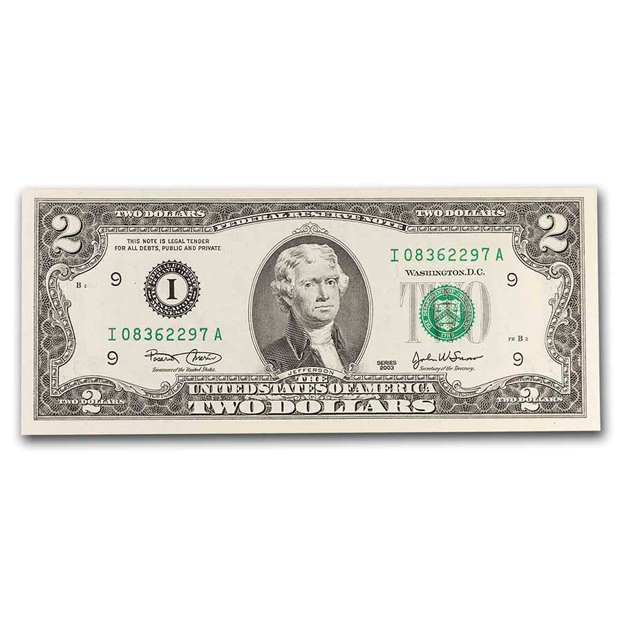 2003 $2.00 FRN CU (Random Districts)