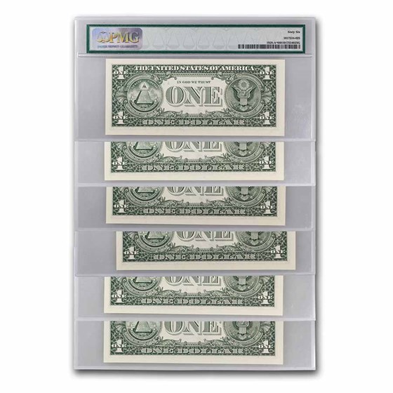 Buy 2003 (A-Boston) $1 FRN CU-66 PMG (Fr#1928-A*) 6 Consec Star Notes ...