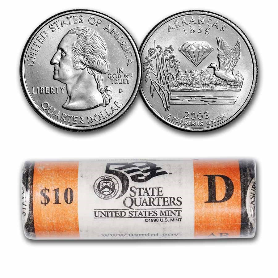 2003-D Arkansas Statehood Quarter 40-Coin Roll BU