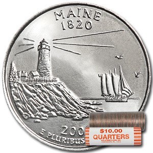 2003-D Maine Statehood Quarter 40-Coin Roll BU