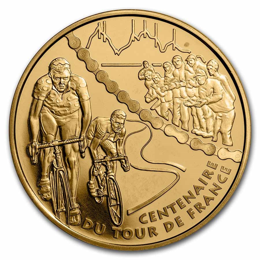 2003 France Proof Gold €20 Tour de France Cyclist (No Box/COA)