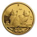 2003 Isle of Man 1 oz Gold Balinese Kittens Cat BU