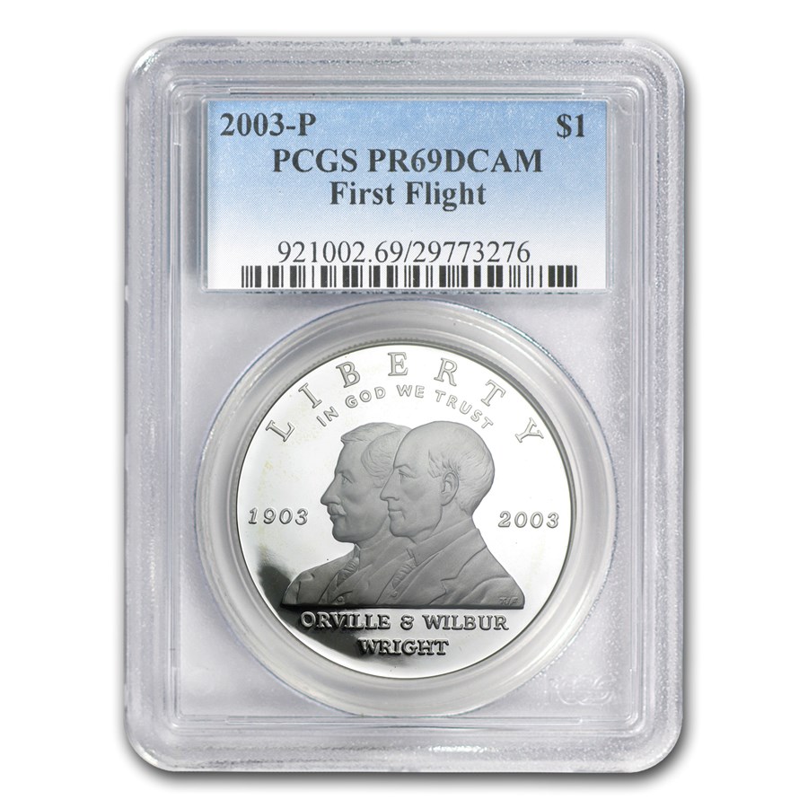 2003-P First Flight Centennial $1 Silver Commem PR-69 PCGS
