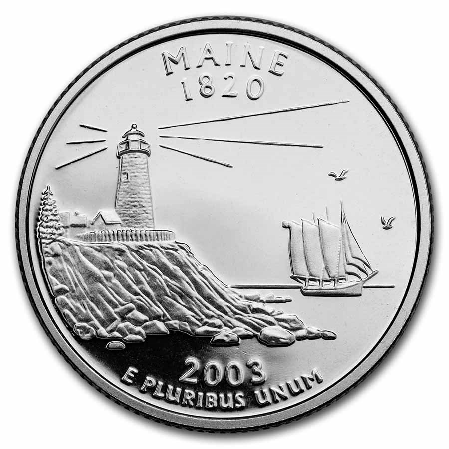 Buy 2003-S Maine State Quarter Gem Proof (Silver) | APMEX