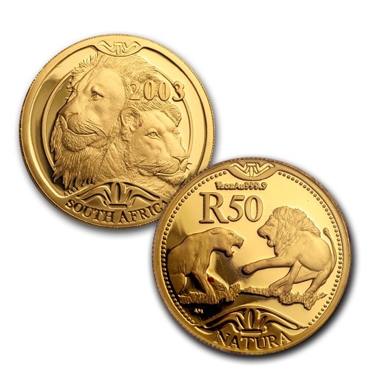 Buy 2003 South Africa 4-Coin Gold Natura Lion Proof Set | APMEX