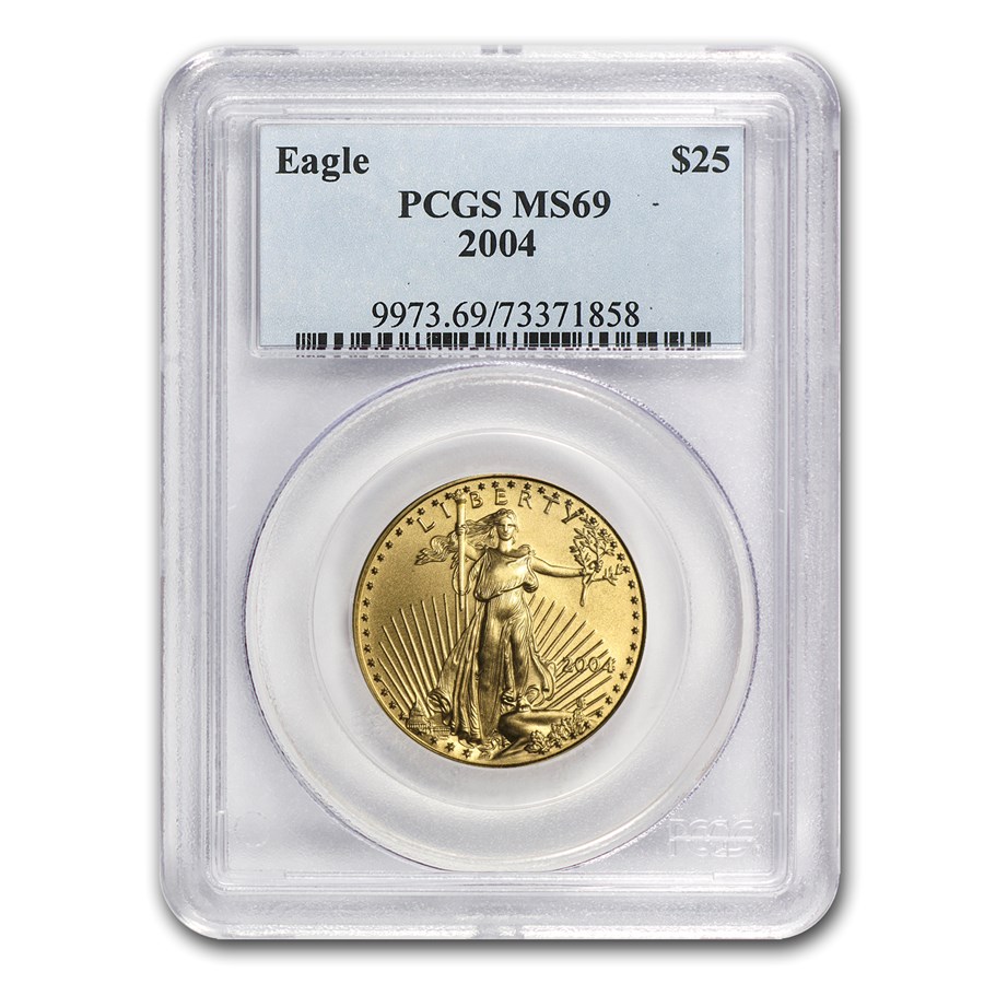 2004 1/2 oz American Gold Eagle MS-69 PCGS