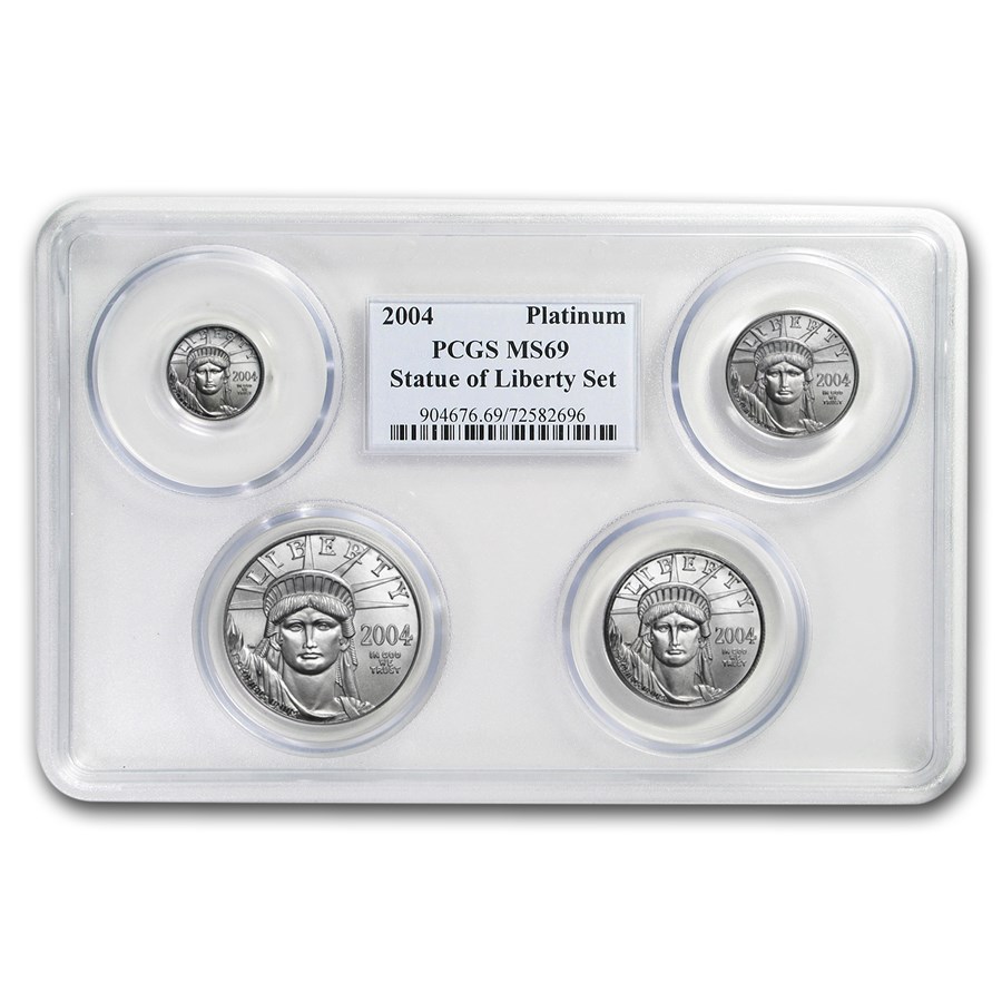 2004 4-Coin American Platinum Eagle Set MS-69 PCGS