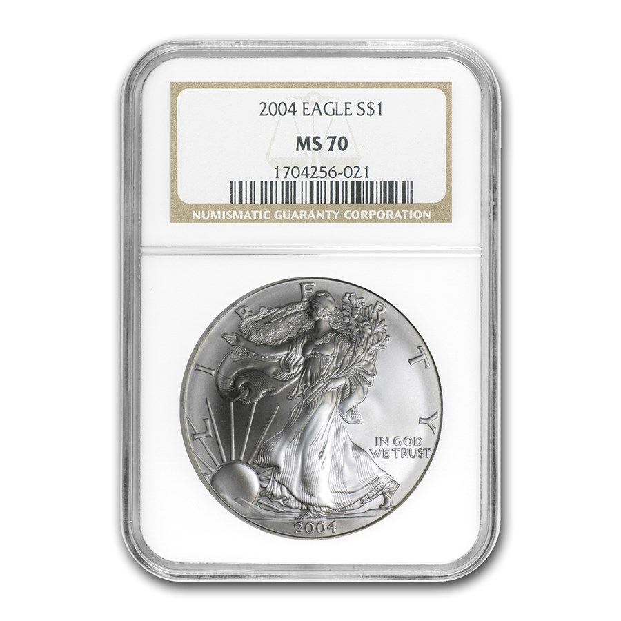 2004 American Silver Eagle MS-70 NGC