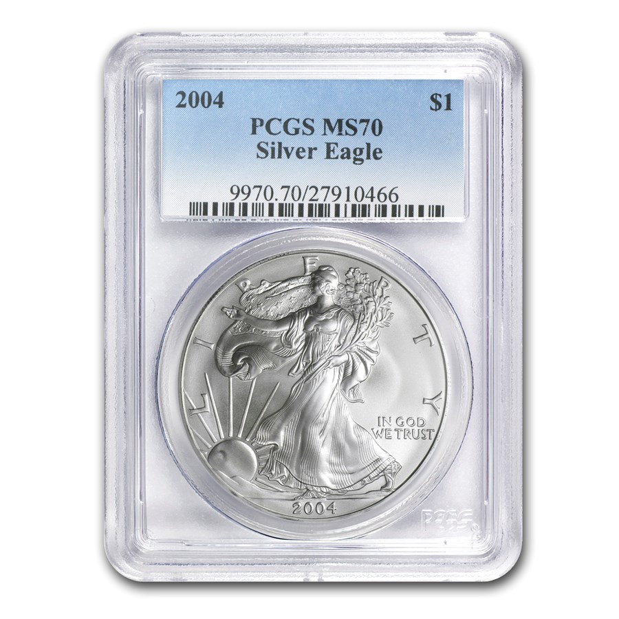 Buy 2004 American Silver Eagle MS-70 PCGS | APMEX