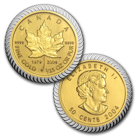 Buy 2004 Canada 6-Coin Gold Maple Leaf Bimetallic Set (w/Box) | APMEX