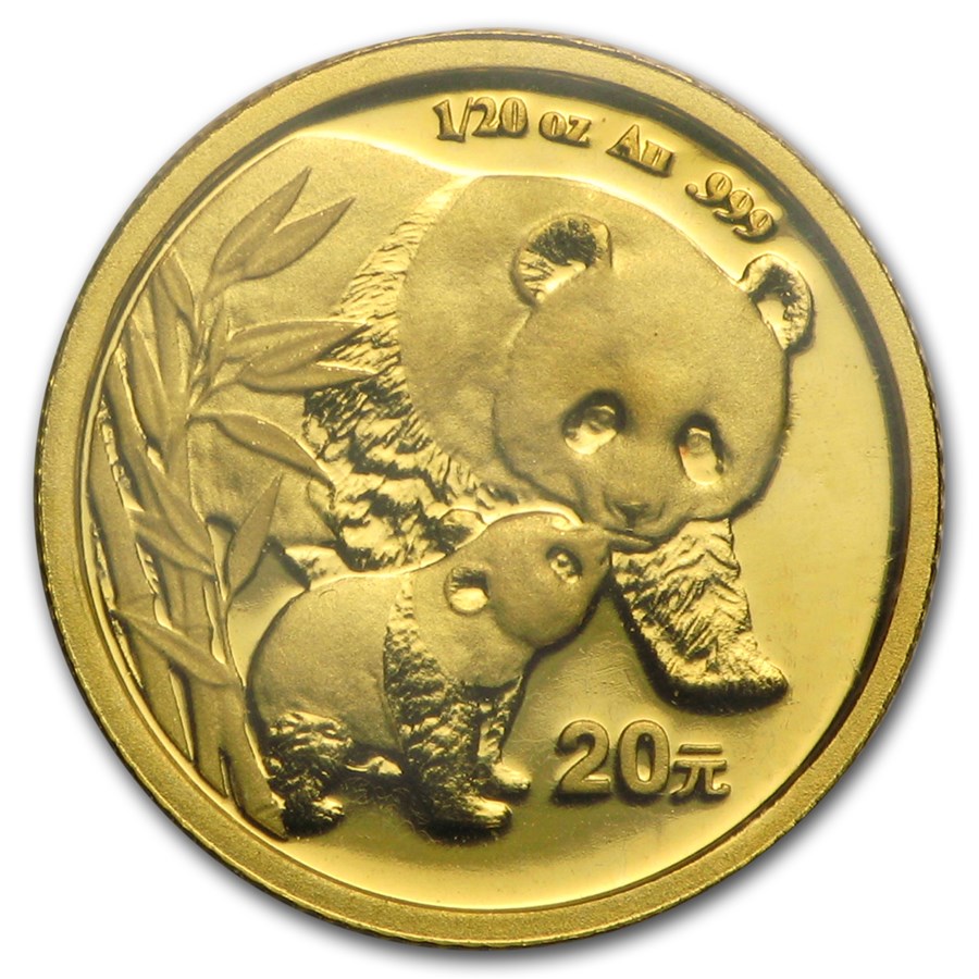 2004 China 1/20 oz Gold Panda BU (Sealed)