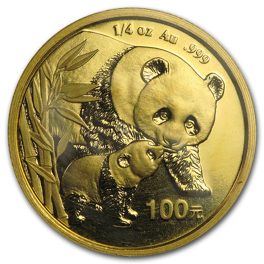 2004 China 1/4 oz Gold Panda BU (Sealed)