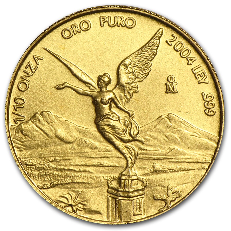 2004 Mexico 1/10 oz Gold Libertad BU