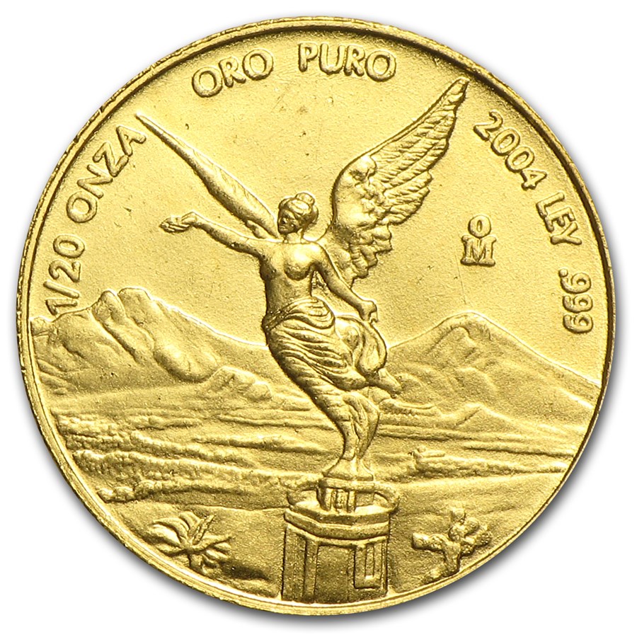 2004 Mexico 1/20 oz Gold Libertad BU