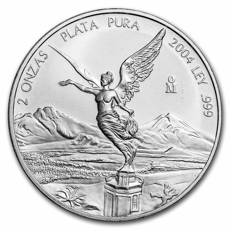 2004 Mexico 2 oz Silver Libertad BU