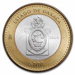 2004 Mexico Bimetallic 100 Pesos Oaxaca BU (1st Edition)