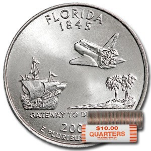 2004-P Florida Statehood Quarter 40-Coin Roll BU