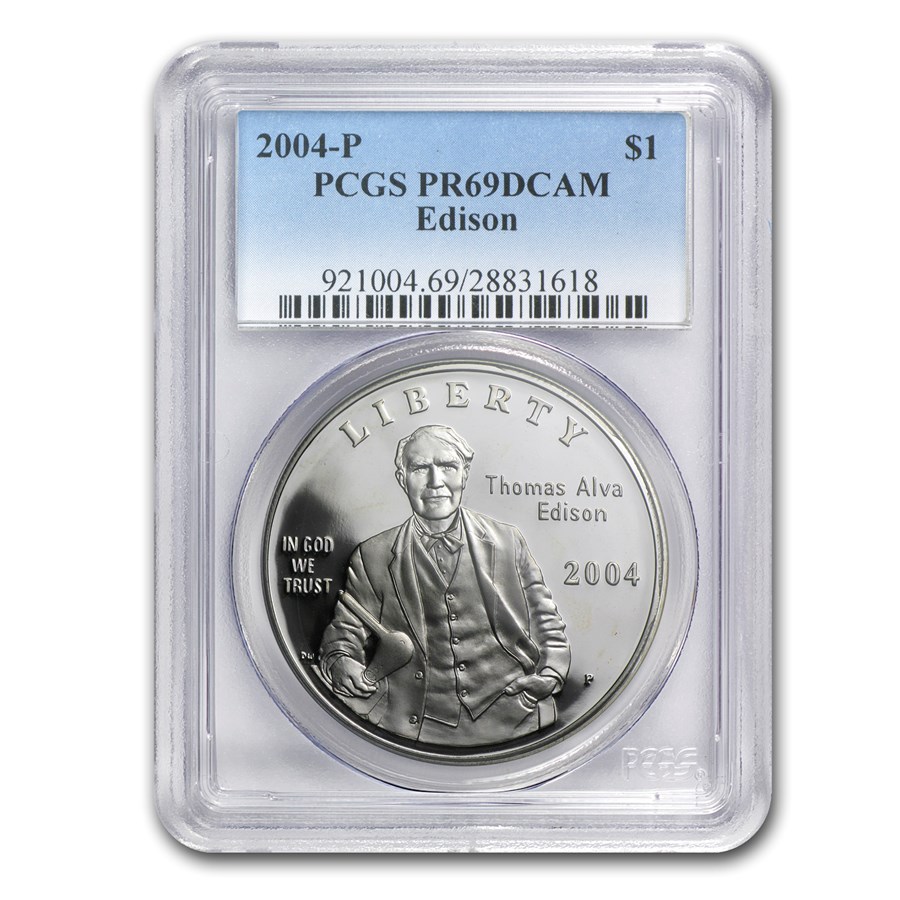 2004-P Thomas Edison $1 Silver Commem PR-69 PCGS